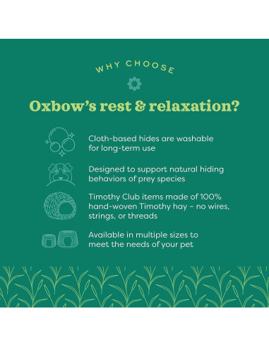 Refugio Cozy Cave Oxbow Grande para Conejos y Cobayas