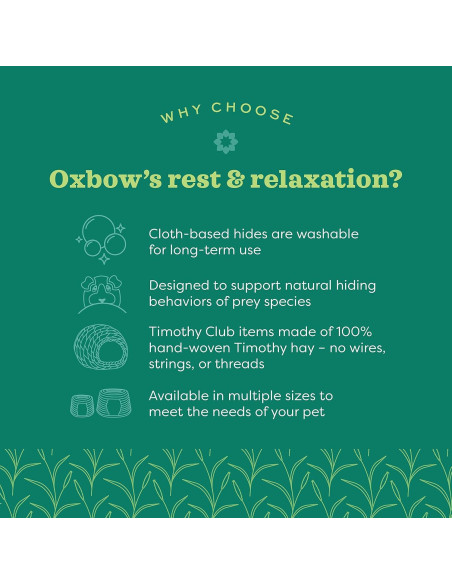 Refugio Cozy Cave Oxbow Grande para Conejos y Cobayas