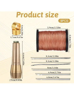 Kit de herramientas de costura de cuero FdcLixuvol 9 piezas 2