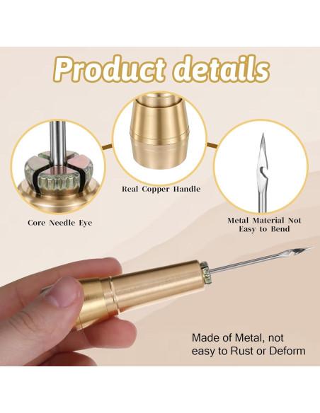 Kit de herramientas de costura de cuero FdcLixuvol 9 piezas