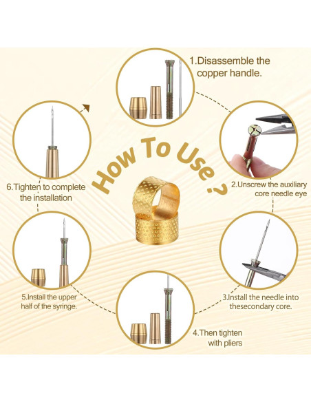 Kit de herramientas de costura de cuero FdcLixuvol 9 piezas