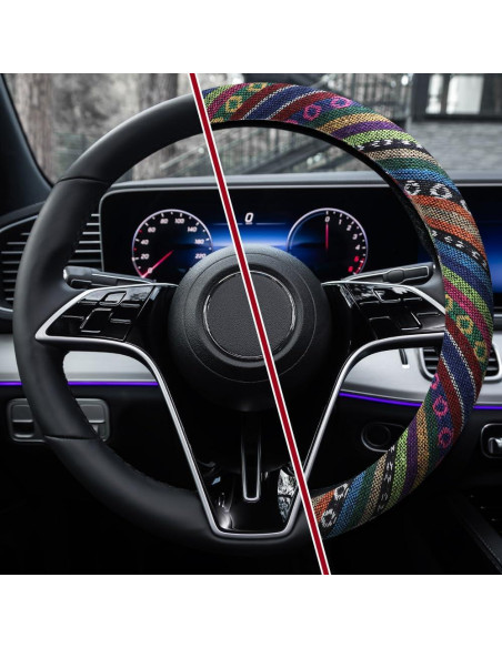 Funda de Volante Boho Hbxdeco Antideslizante 37-38 cm Estilo A