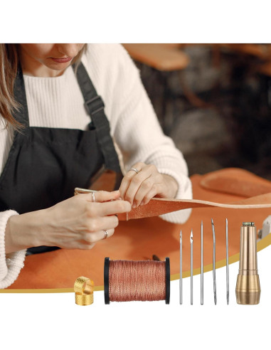 Kit de herramientas de costura de cuero FdcLixuvol 9 piezas