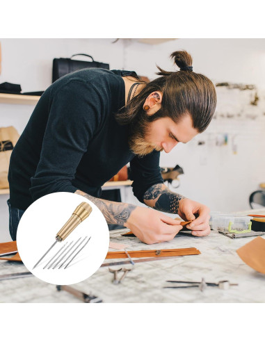 Kit de herramientas de costura de cuero FdcLixuvol 9 piezas