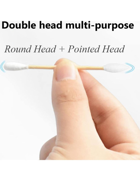 Bastones de Algodón de Bambú Orgánico - 1000 Piezas Biodegradables