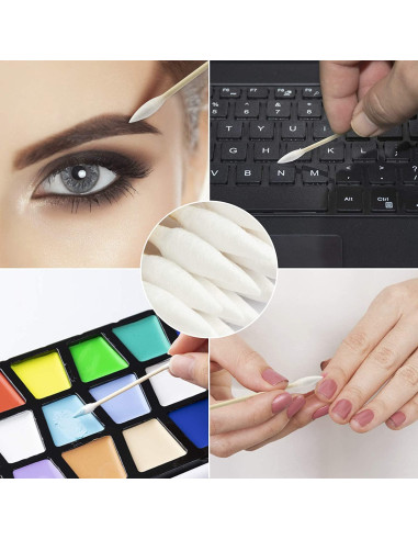 Bastones de Algodón de Bambú Orgánico - 1000 Piezas Biodegradables