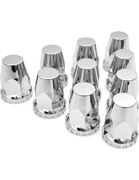Cubiertas de Tuercas de Rueda High Soar 33 mm Cromadas - 10 Pcs