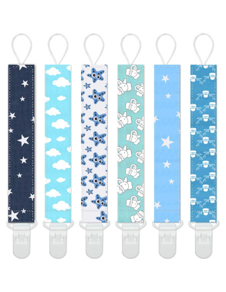 Clip de Chupete Yoofoss Paquete de 6 Clips Universales