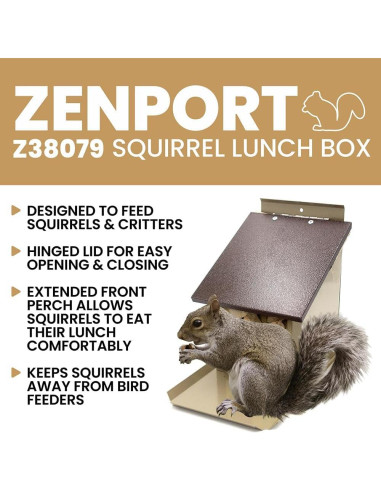 Caja de Almuerzo para Ardillas Zenport Z38079 - Beige 30.5x25.4 cm