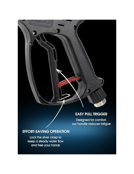 Pistola de Lavado a Presión BULBOUSROSE 5000 PSI con 5 Boquillas