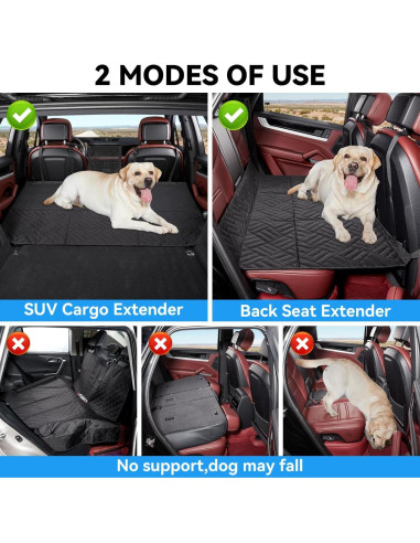 Extensor de Asiento Trasero ABE-51 para Perros Negro
