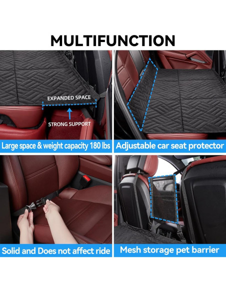 Extensor de Asiento Trasero ABE-51 para Perros Negro