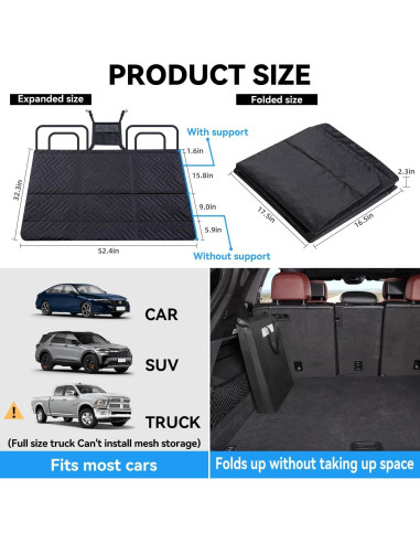 Extensor de Asiento Trasero ABE-51 para Perros Negro