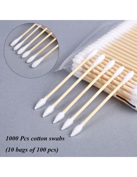 Bastones de Algodón de Bambú Orgánico - 1000 Piezas Biodegradables
