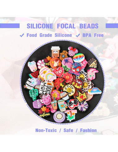 40 Perlas Focal de Silicona LINIFOLL para Manualidades