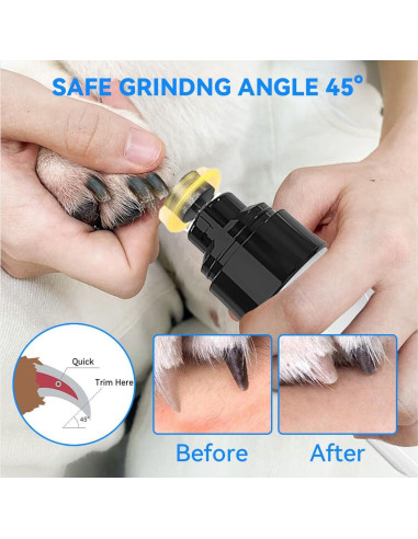 Cortador de Uñas para Perros Liucocotos US-933 Recargable con Luz LED