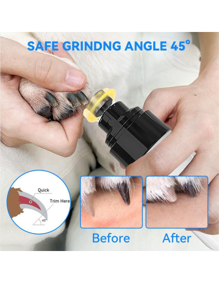 Cortador de Uñas para Perros Liucocotos US-933 Recargable con Luz LED