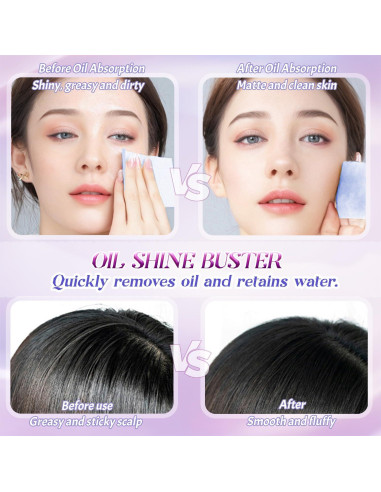 Hojas Absorbentes de Aceite BOROLA 200 Hojas Púrpura