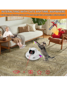 Juguete láser interactivo para gatos 3 en 1 - Recargable USB 2