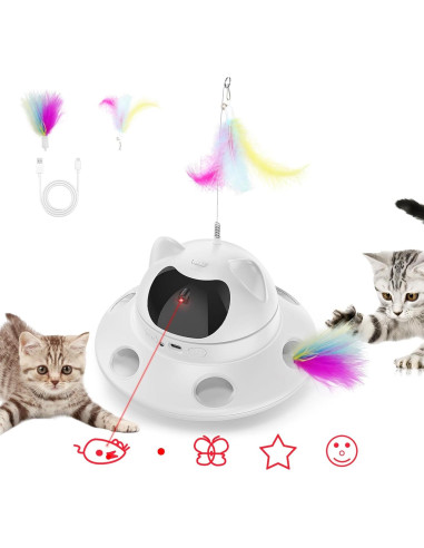 Juguete láser interactivo para gatos 3 en 1 - Recargable USB