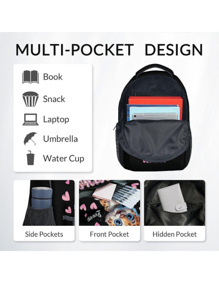 Mochila Escolar Personalizada UNIKITTY 43 cm para Niñas