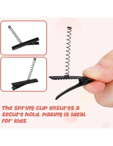 100 Clips de Pelo Cocodrilo Abaodam con Resorte 4cm para DIY