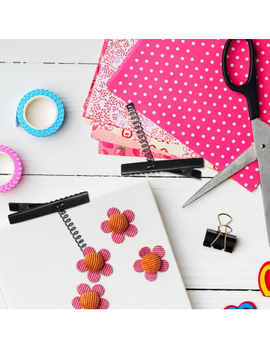 100 Clips de Pelo Cocodrilo Abaodam con Resorte 4cm para DIY