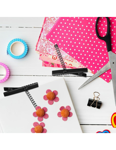 100 Clips de Pelo Cocodrilo Abaodam con Resorte 4cm para DIY