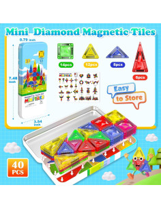 Mini Azulejos Magnéticos Magneverse 40 PCS Juguete Educativo 2