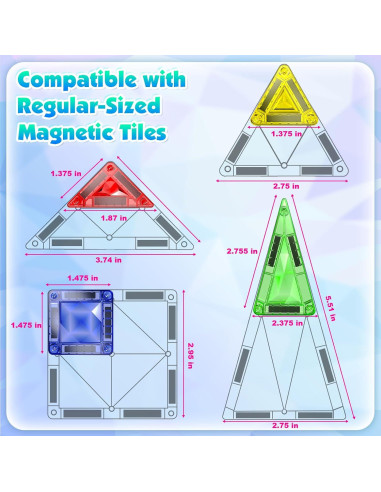 Mini Azulejos Magnéticos Magneverse 40 PCS Juguete Educativo