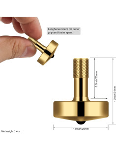 Peonza DjuiinoStar Mediana con Base de Vidrio 8 Minutos 2