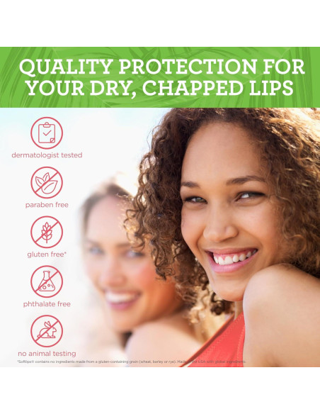 Bálsamos Labiales Softlips Pack de 3 - Sandía, Coco y Durazno