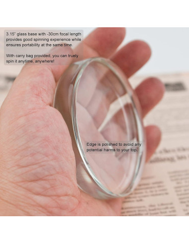 Peonza DjuiinoStar Mediana con Base de Vidrio 8 Minutos