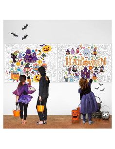 Paquete de 2 Pósters Gigantes para Colorear Halloween Rossorha 110x80cm