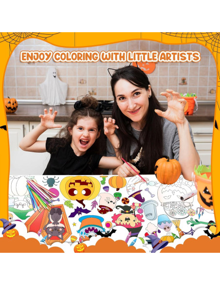 Paquete de 2 Pósters Gigantes para Colorear Halloween Rossorha 110x80cm