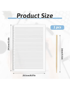 Plantilla de Línea Recta de Plástico 29.5 cm para Escritura 2