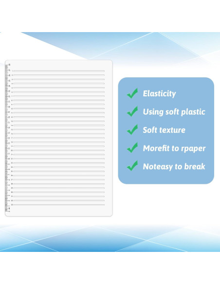 Plantilla de Línea Recta de Plástico 29.5 cm para Escritura