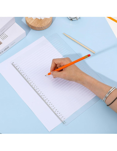 Plantilla de Línea Recta de Plástico 29.5 cm para Escritura