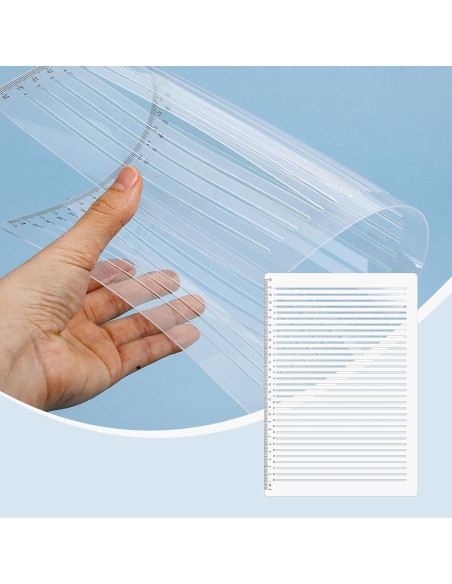 Plantilla de Línea Recta de Plástico 29.5 cm para Escritura