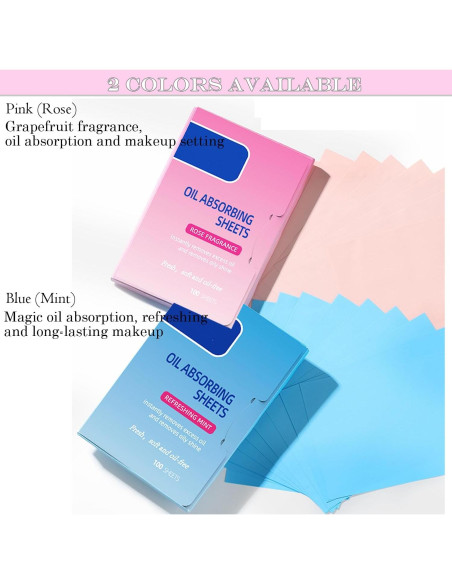 Hojas Absorbentes de Aceite Aaiffey Rosa 50 Hojas Piel Grasa