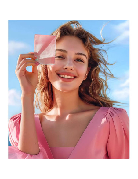 Hojas Absorbentes de Aceite Aaiffey Rosa 50 Hojas Piel Grasa