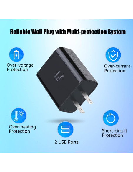 Cargador de Pared USB Dual Costyle 30W 2 Puertos Carga Rápida