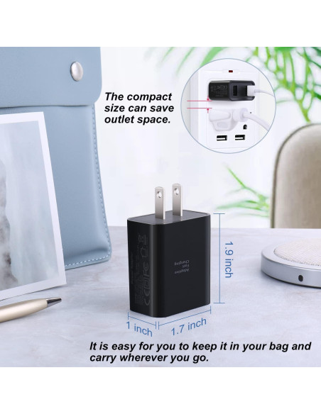 Cargador de Pared USB Dual Costyle 30W 2 Puertos Carga Rápida