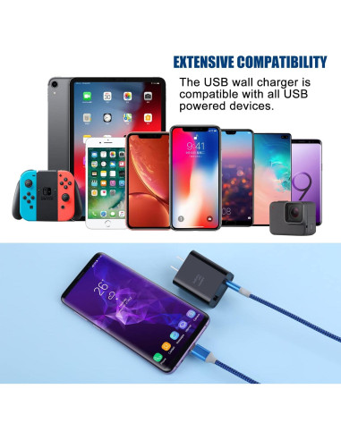 Cargador de Pared USB Dual Costyle 30W 2 Puertos Carga Rápida