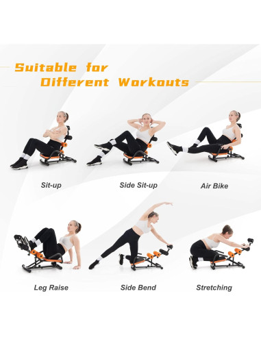 Entrenador Abdominal Goplus Ajustable 3 Niveles 99.79 kg