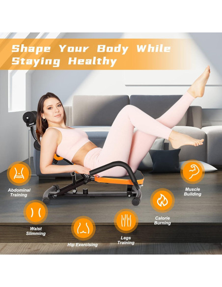 Entrenador Abdominal Goplus Ajustable 3 Niveles 99.79 kg