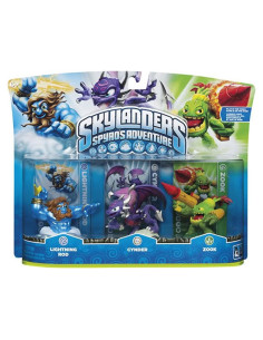 Paquete Triple Skylanders Activision: Cynder, Lightning Rod, Zook