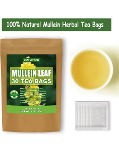 Té Herbal de Hoja de Mullein Zun Hai Food - 30 Bolsitas 2