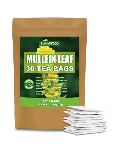Té Herbal de Hoja de Mullein Zun Hai Food - 30 Bolsitas