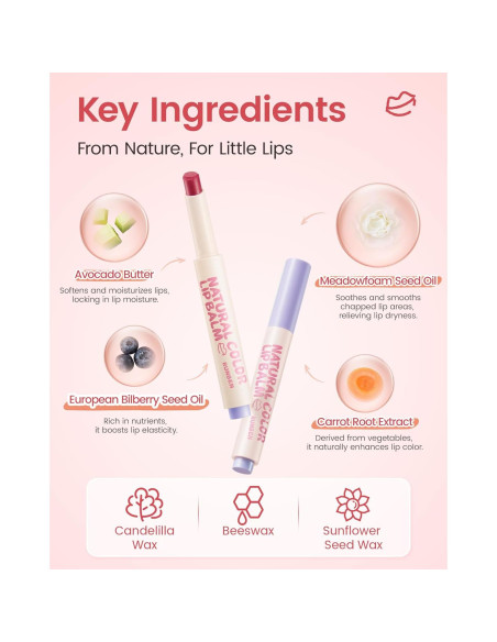 Bálsamo Labial Tinte RUNBEN para Niños 2g - Hidratación 24H